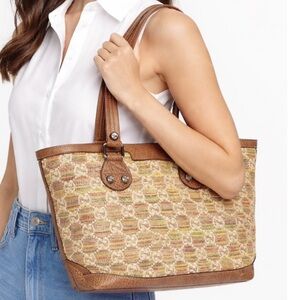 GUCCI Brown Libeccio Sunset Tote Bag